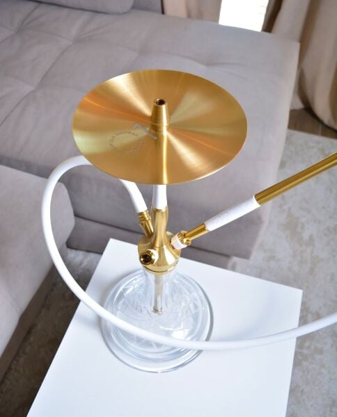 Unıon Hookah Fibonacci PVD Gold Whıte Nargile Takımı