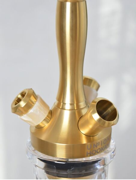 Unıon Hookah Fibonacci PVD Gold Whıte Nargile Takımı