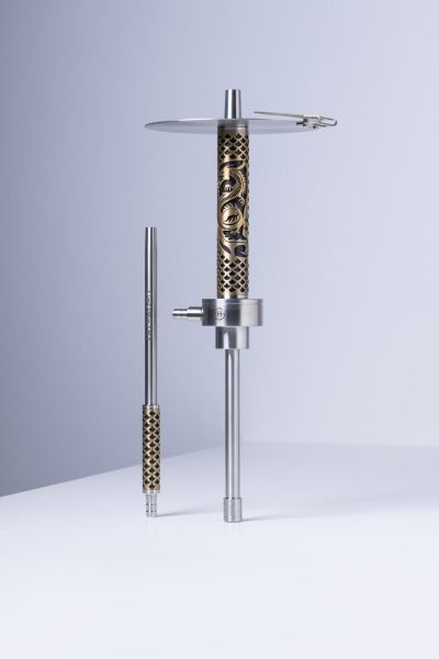 Geometry Hookah Steel Gold DRAGON  Big Bro Nargile Takımı
