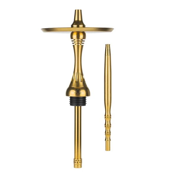 Alpha Hookah Model X Steel GOLD