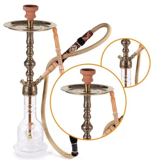 Elmas Nargile Kilitli Kahveci Nargile Takımı