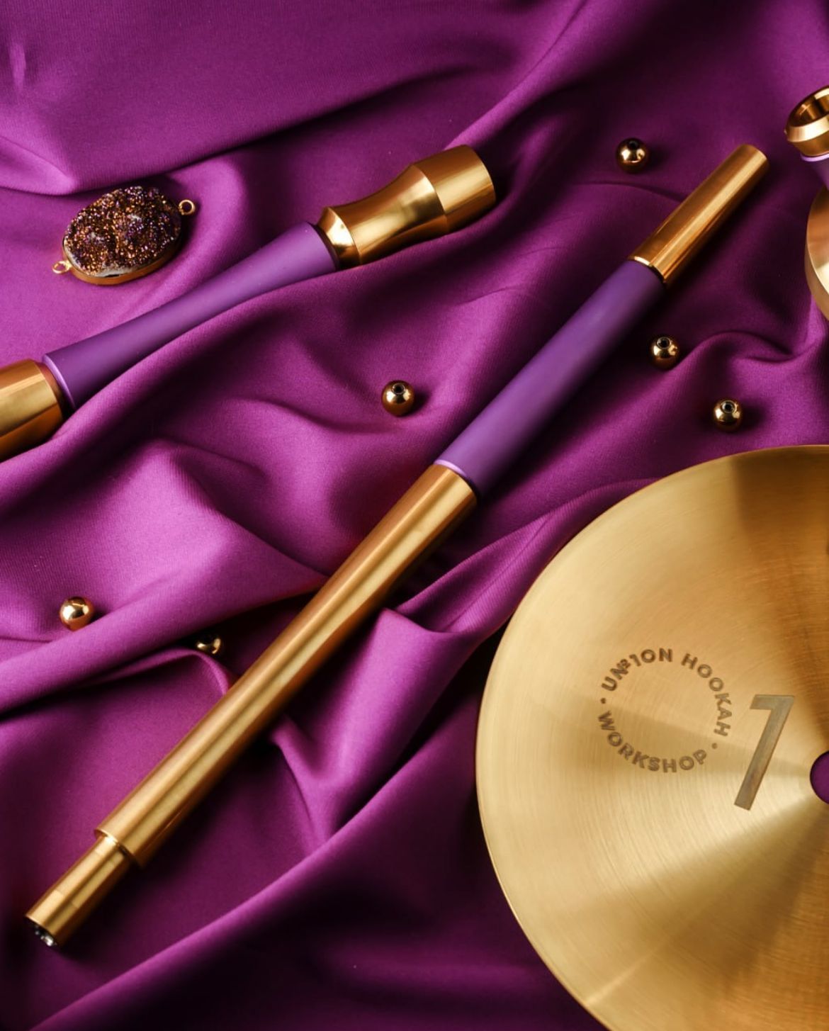 Unıon Hookah Fibonacci Violet Velvet Nargile Takımı